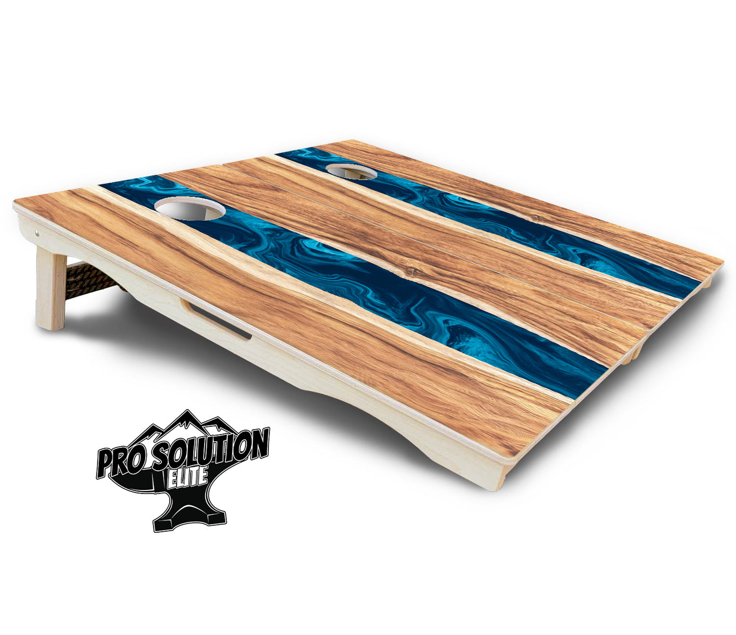 Live Edge River Cornhole Boards - Pro Solution Elite Series