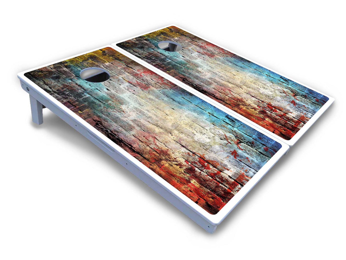 Colorful Brick Cornhole Boards - All Weather Series