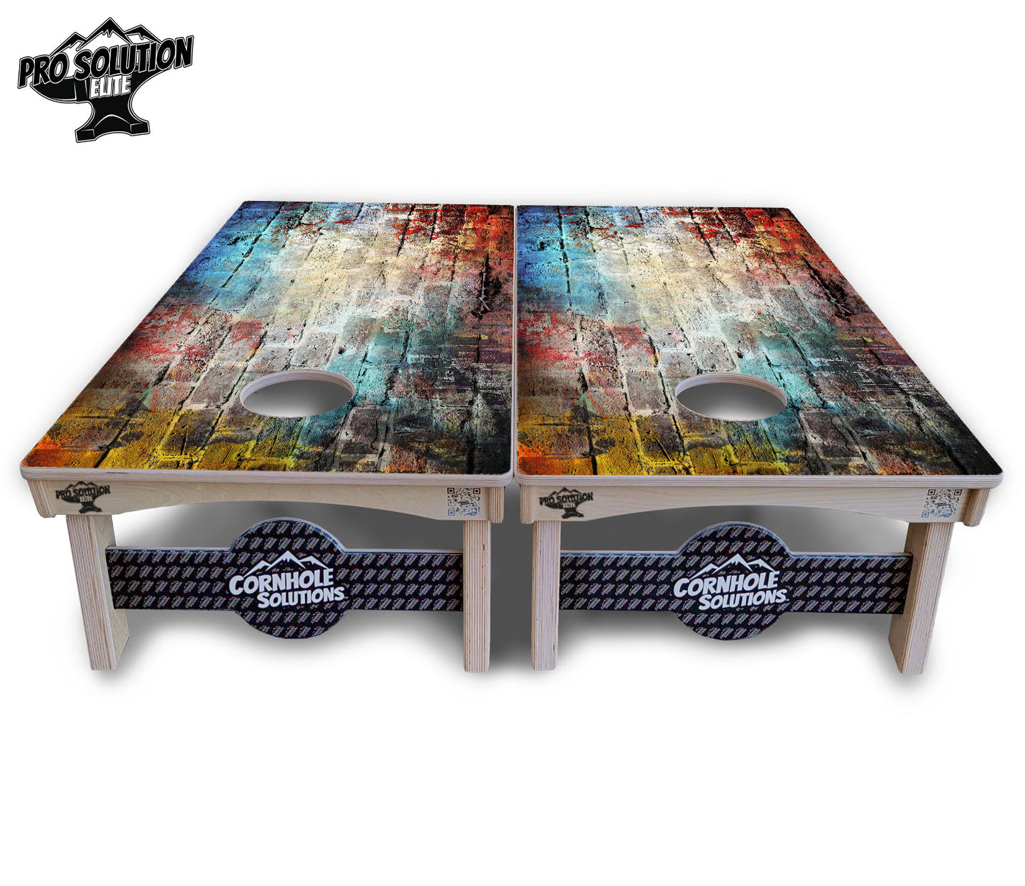 Colorful Brick Cornhole Boards - Pro Solution Elite Series