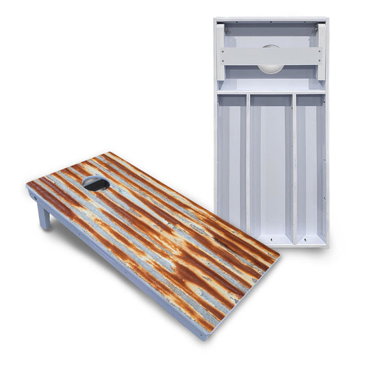 Rustic Tin Roof Cornhole Boards - All Weather Series