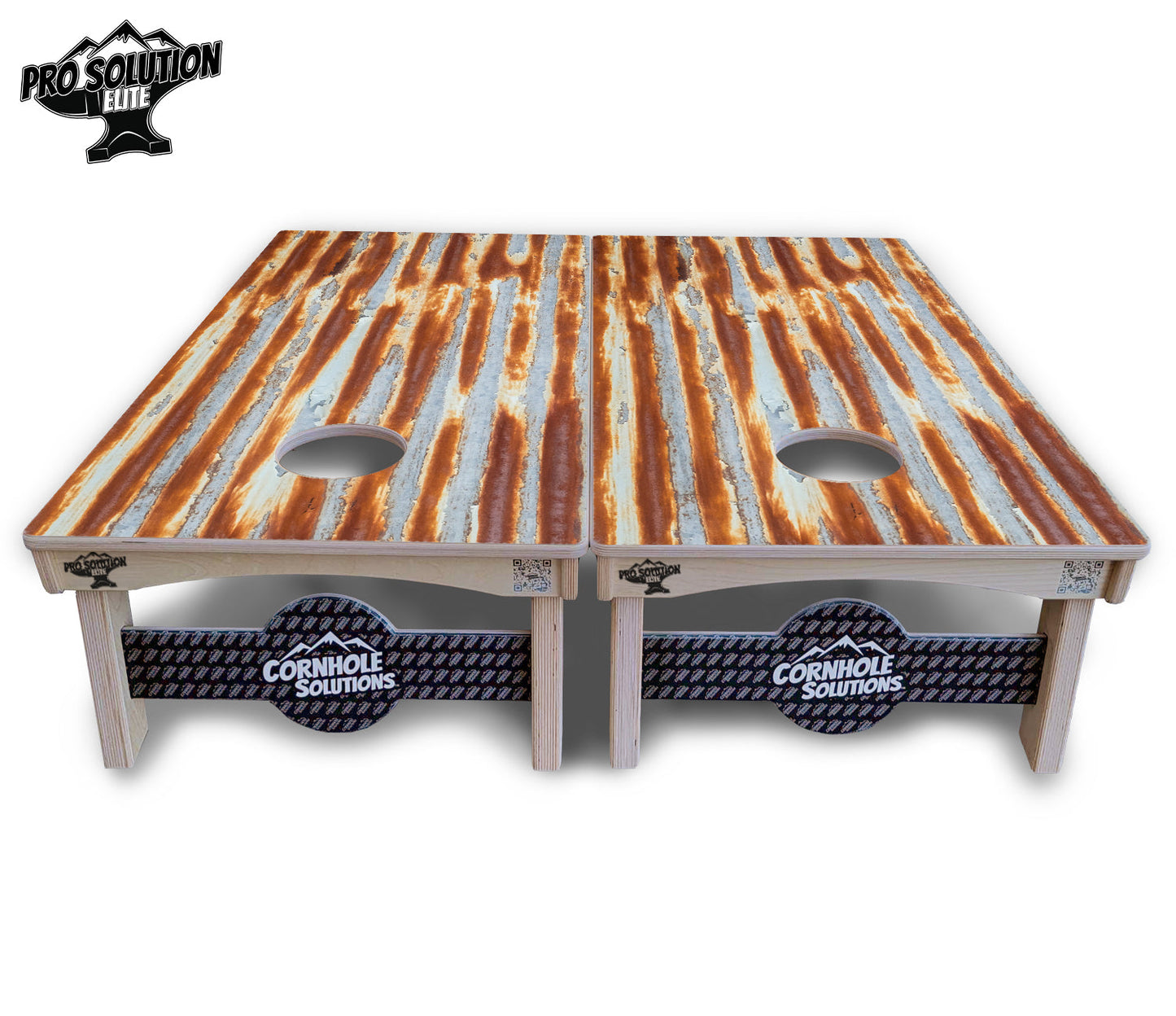 Rustic Tin Roof Cornhole Boards - Pro Solution Elite Series