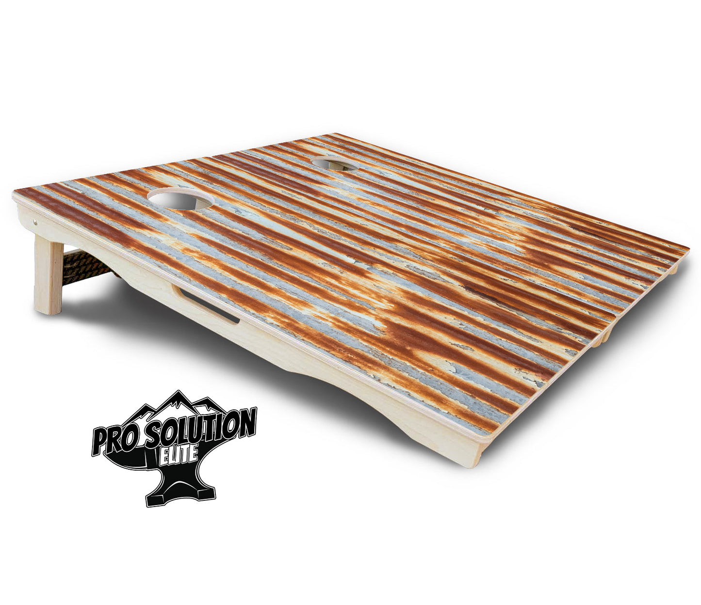 Rustic Tin Roof Cornhole Boards - Pro Solution Elite Series