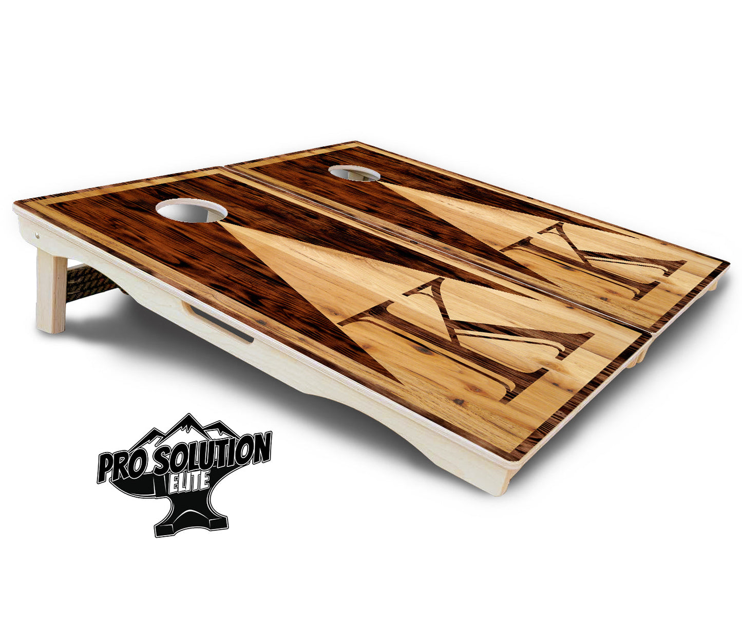 Wooden Triangle Letter Cornhole Boards - Pro Solution Elite Series