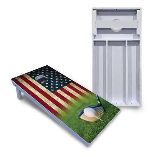 Golf Tee Flag Cornhole Boards - All Weather Series
