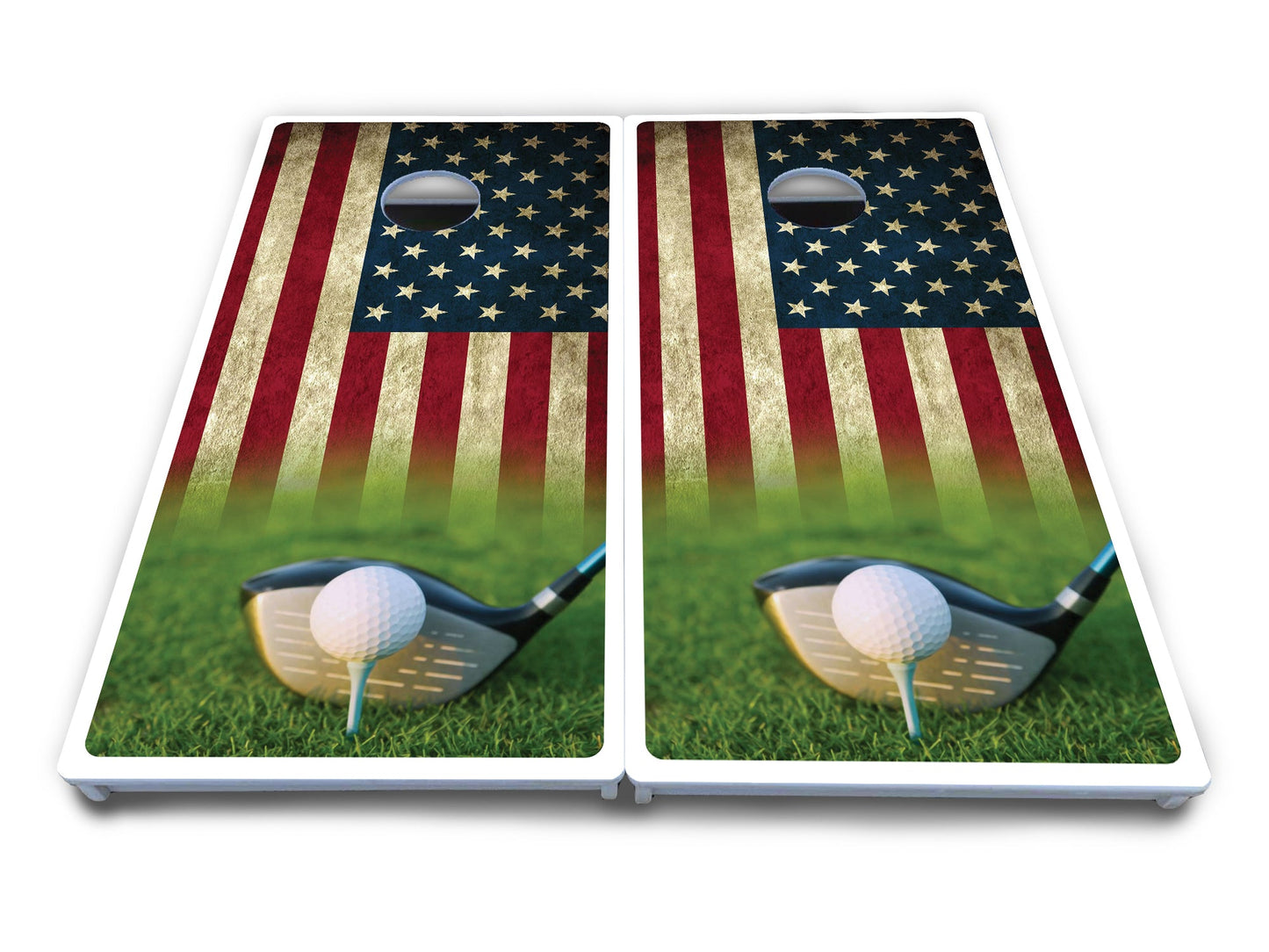 Golf Tee Flag Cornhole Boards - All Weather Series