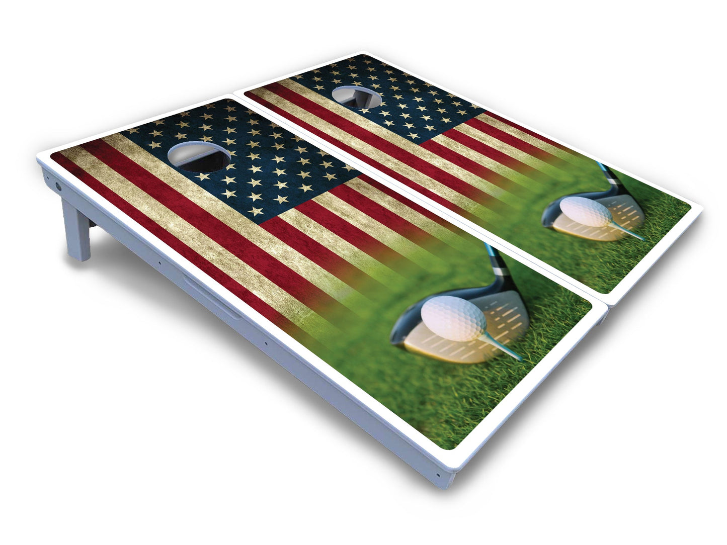 Golf Tee Flag Cornhole Boards - All Weather Series