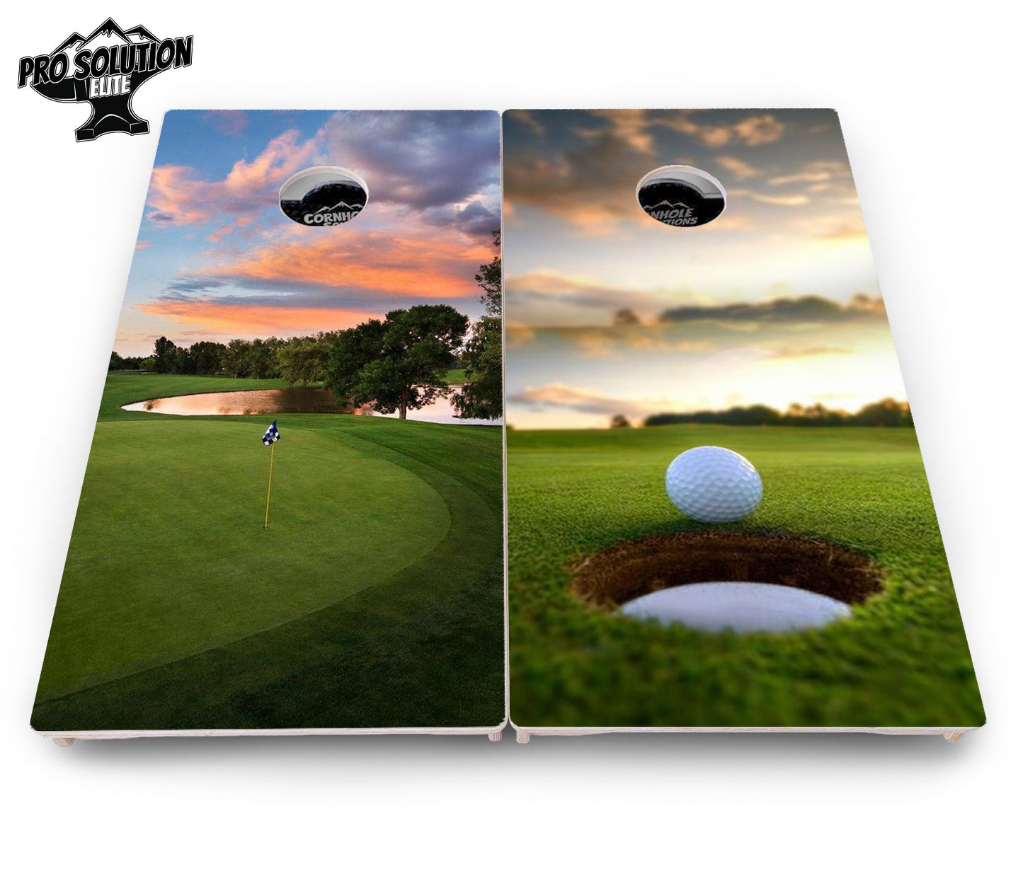 Golf Course Sunset Cornhole Boards - Pro Solution Elite Series