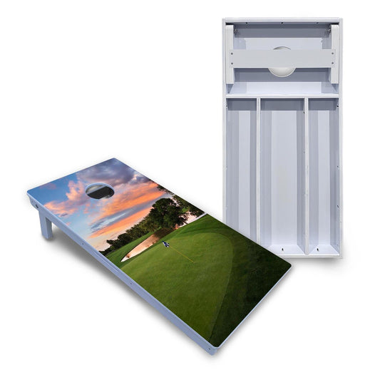 Golf Course Sunset Cornhole Boards - All Weather Series