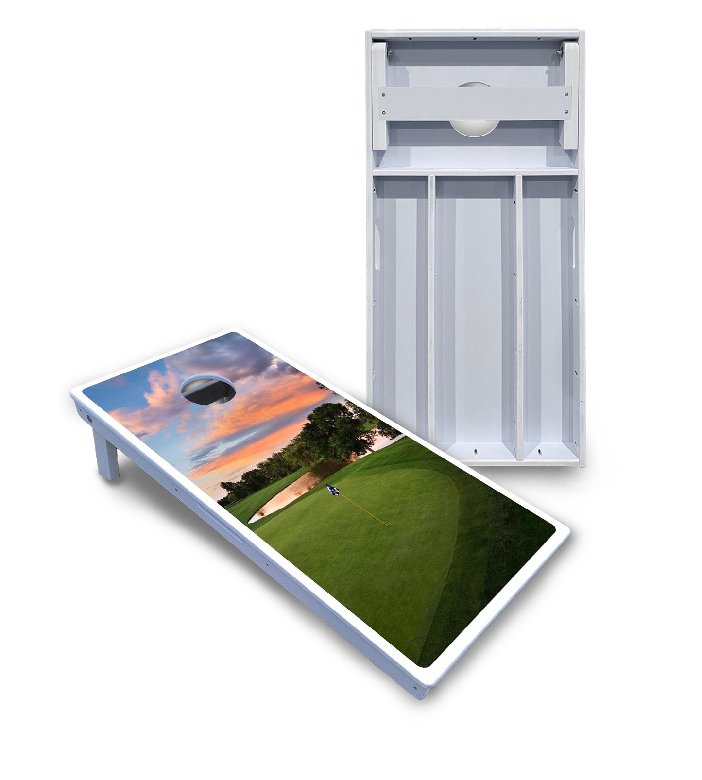 Golf Course Sunset Cornhole Boards - All Weather Series