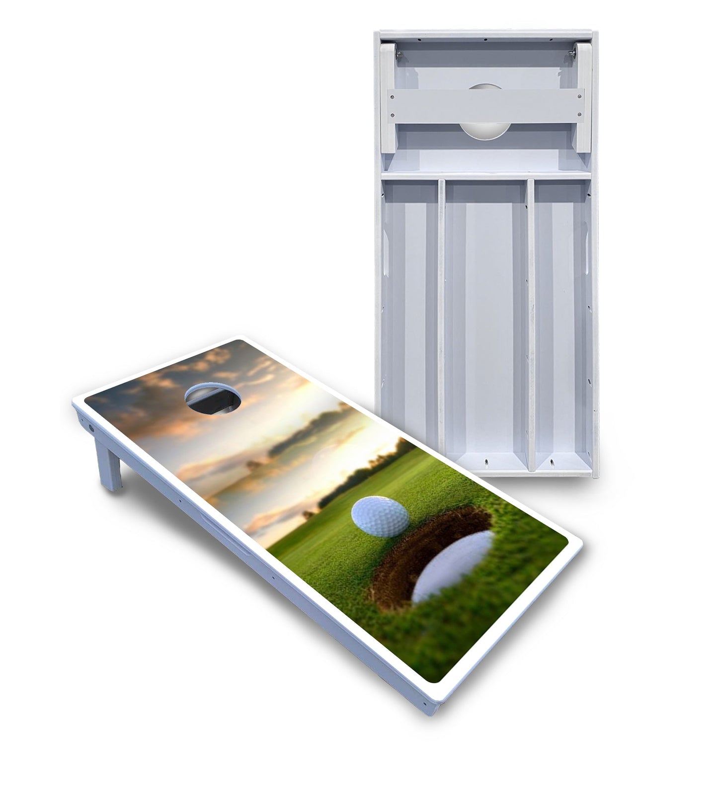 Golf Course Sunset Cornhole Boards - All Weather Series