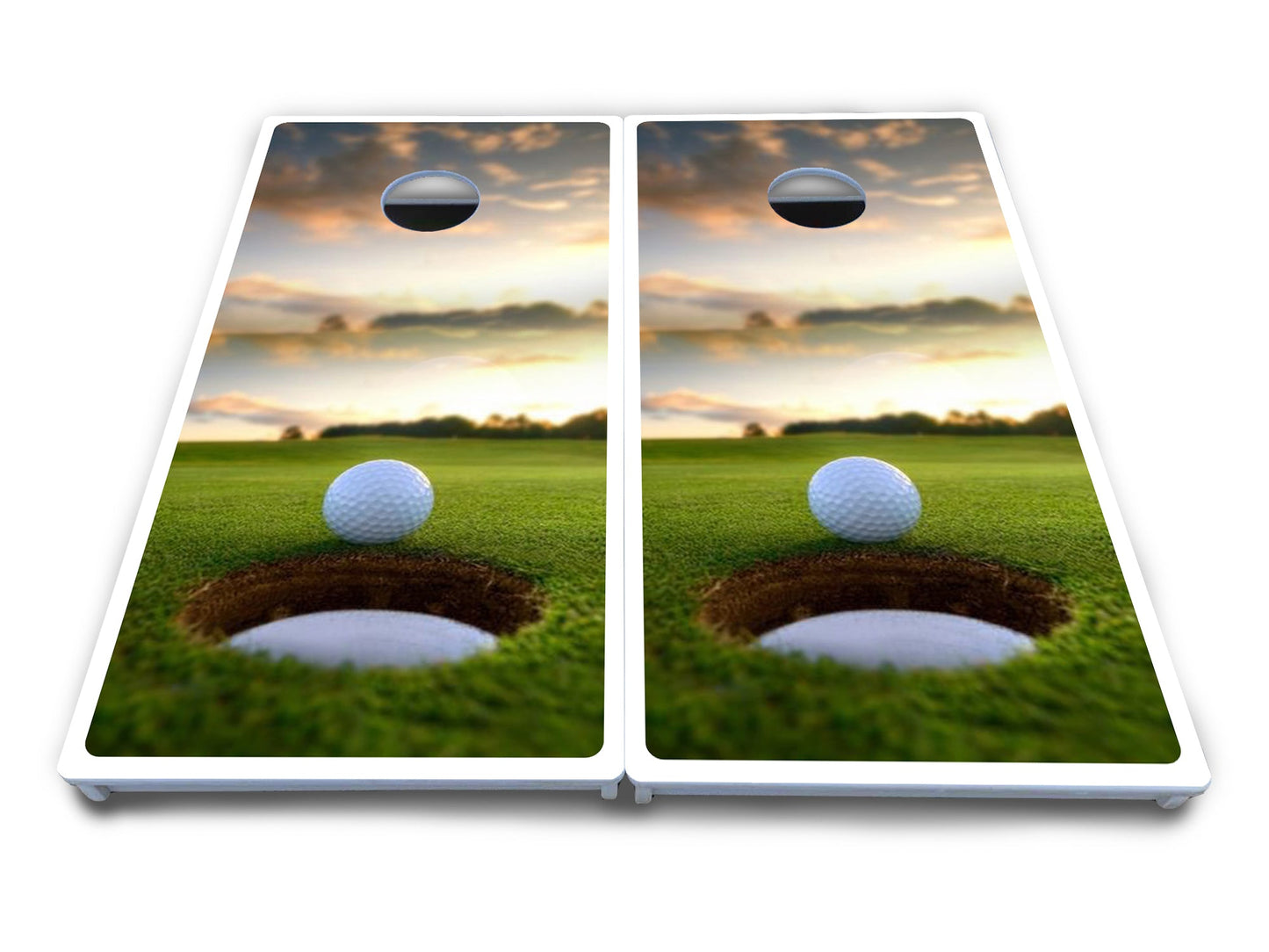 Golf Course Sunset Cornhole Boards - All Weather Series