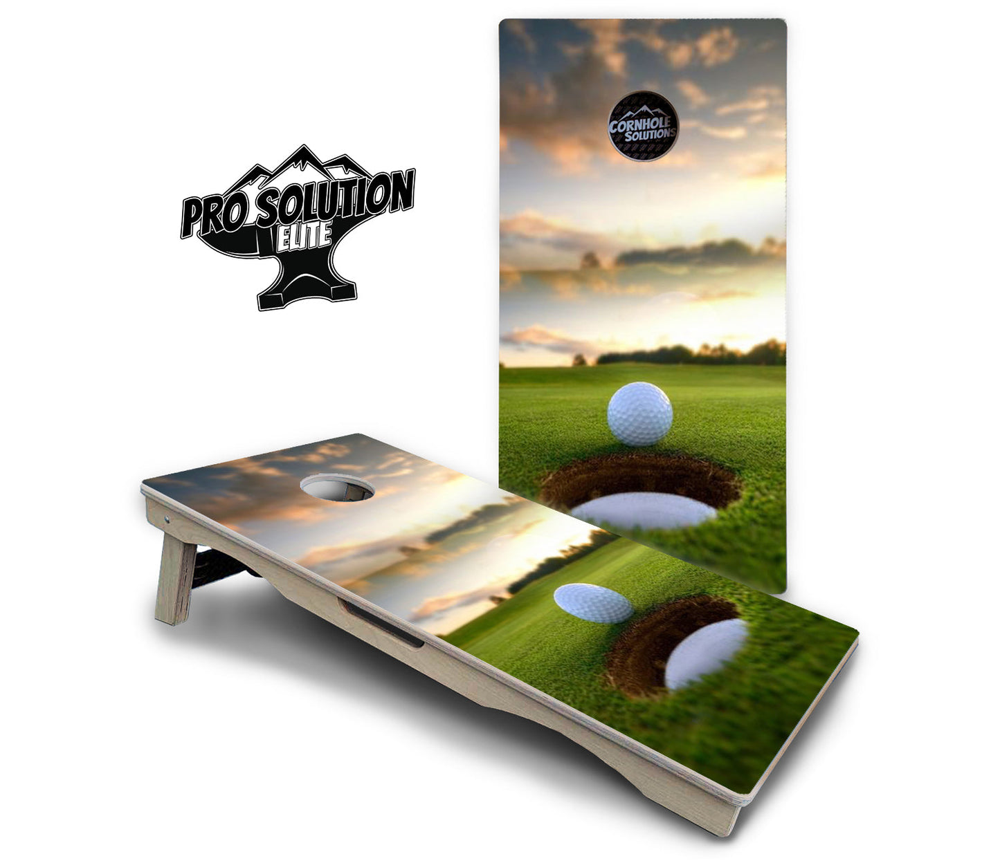 Golf Course Sunset Cornhole Boards - Pro Solution Elite Series