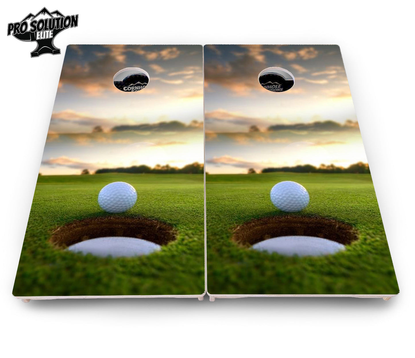 Golf Course Sunset Cornhole Boards - Pro Solution Elite Series