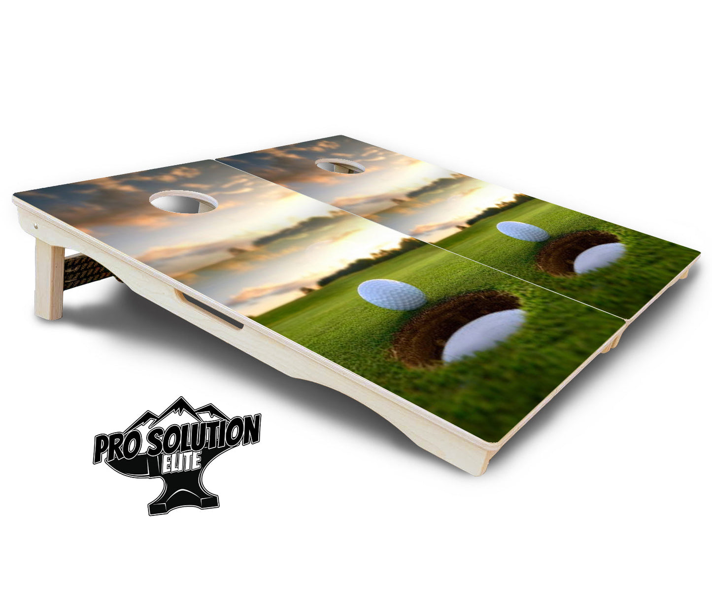 Golf Course Sunset Cornhole Boards - Pro Solution Elite Series