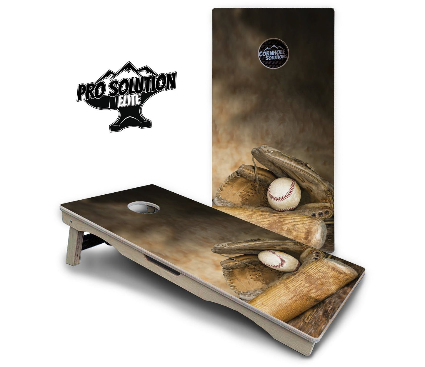 Worn Baseball Cornhole Boards - Pro Elite Series