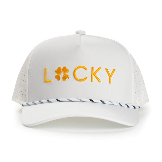 White & Gold Classic Hat