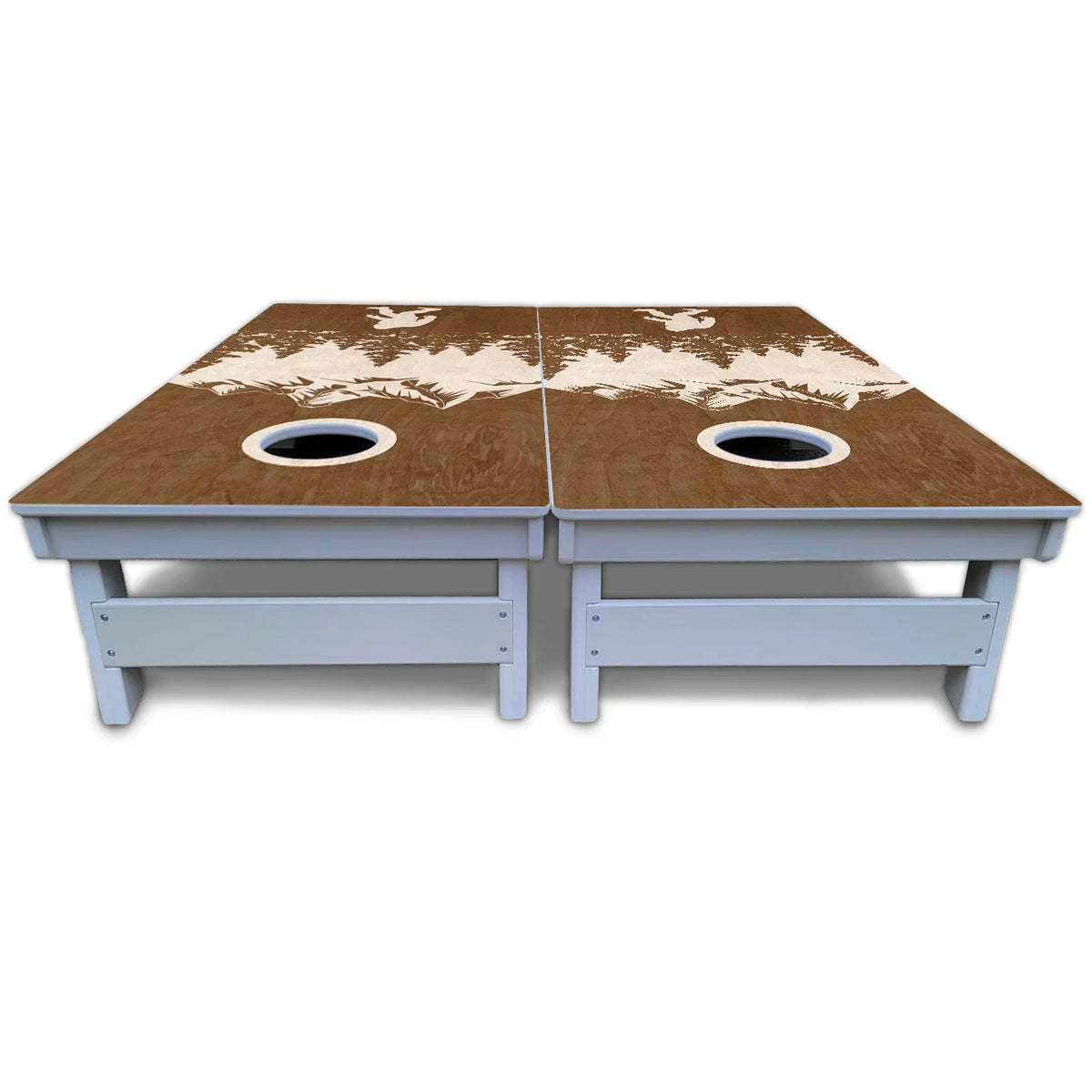 Bigfoot Mountain Scene Cornhole Boards - All Weather Series