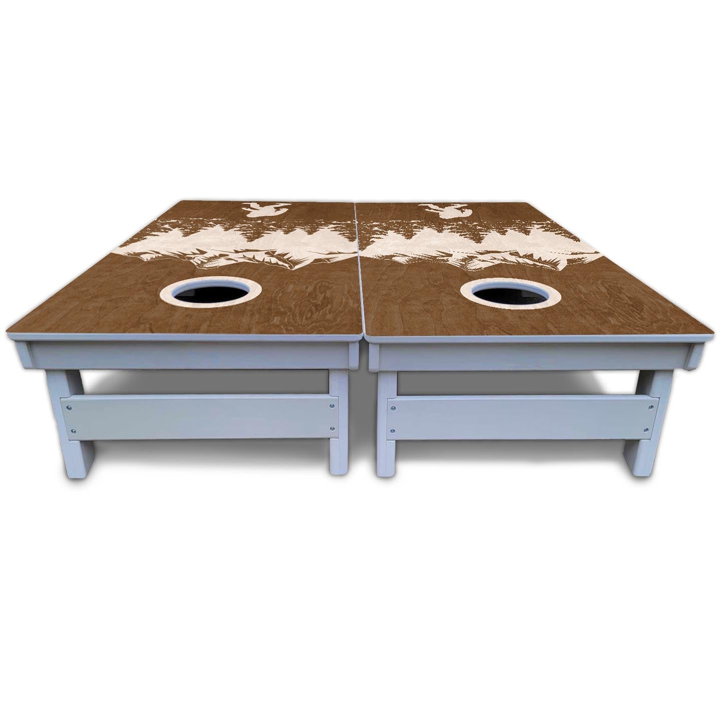 Bigfoot Mountain Scene Cornhole Boards - All Weather Series