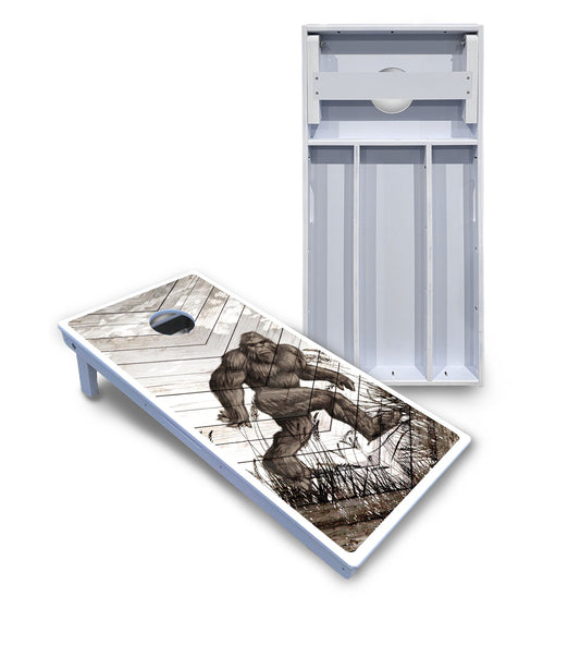 Bigfoot Whitewash Cornhole Boards - All Weather Series