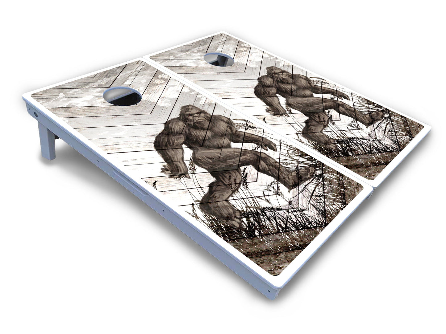 Bigfoot Whitewash Cornhole Boards - All Weather Series