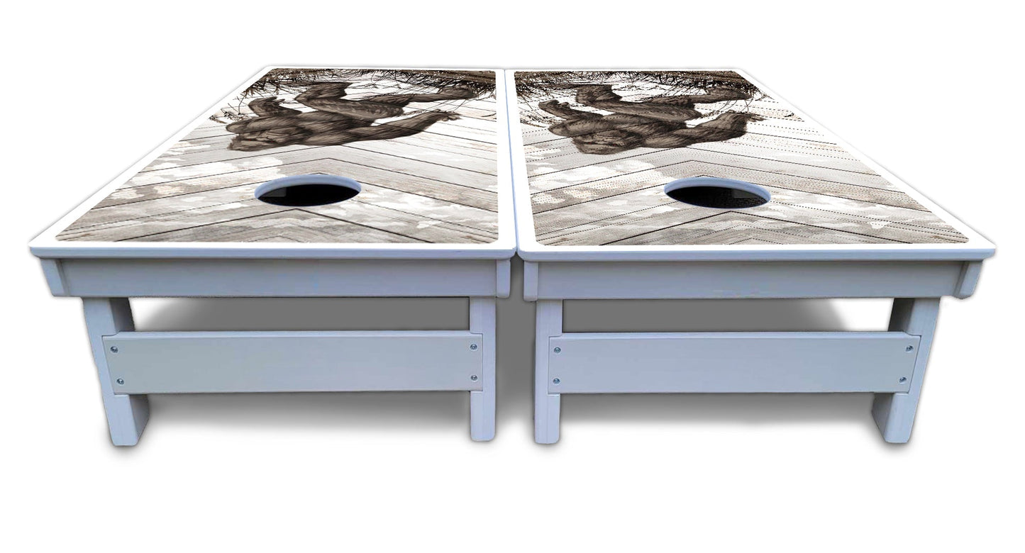 Bigfoot Whitewash Cornhole Boards - All Weather Series