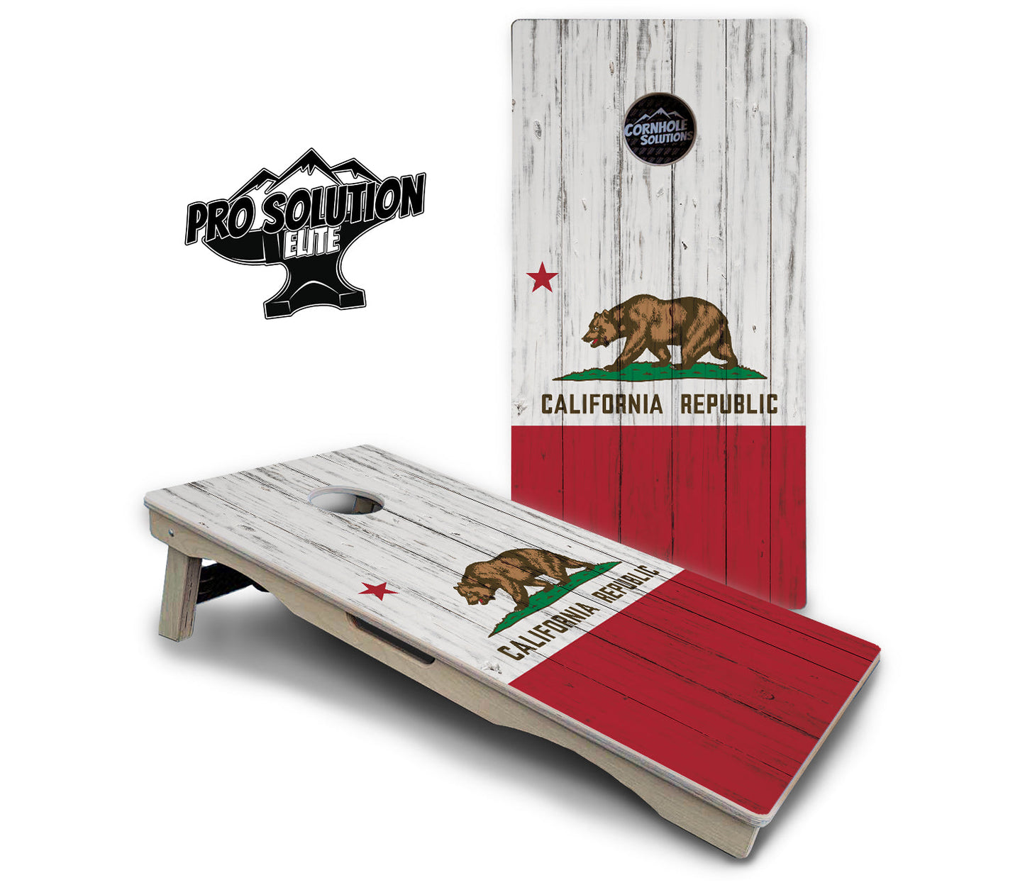 California Flag Cornhole Boards - Pro Solution Elite Series