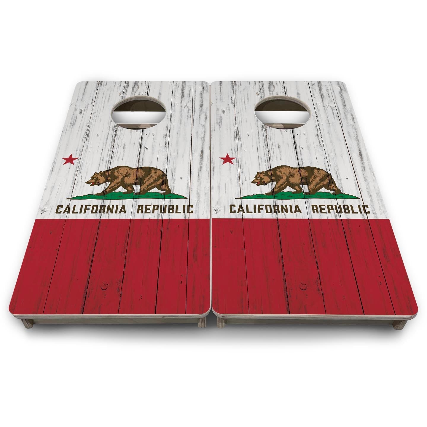 California Distressed Flag - Mini or Vacation Size Cornhole Boards