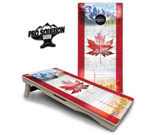 Cornhole Boards - Pro Solution Elite Series - Canadian Mountain Scene