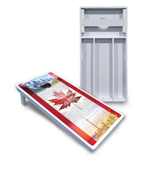 Cananda Mountain Scene Cornhole Boards - All Weather Series