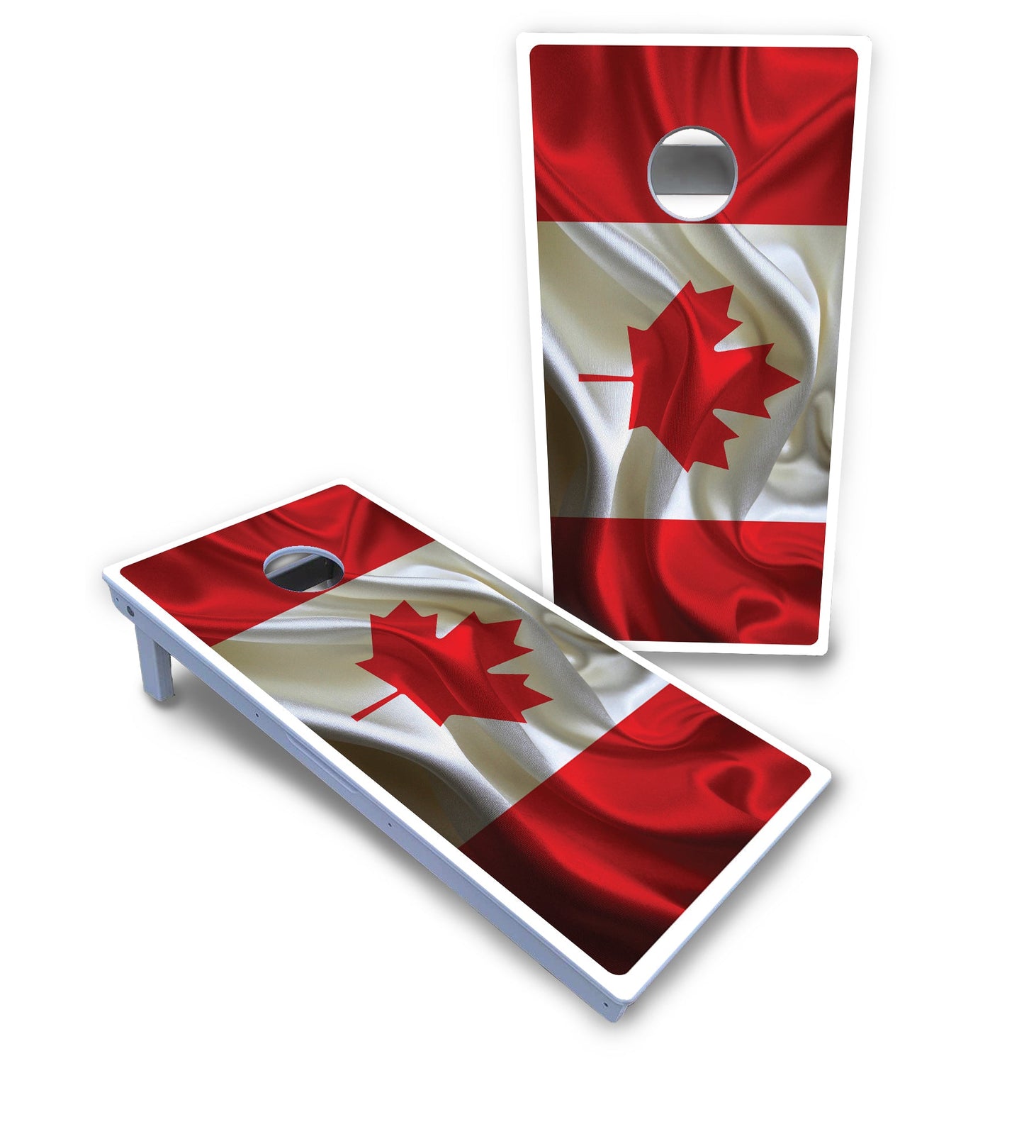 Wavy Canadian Flag Cornhole Boards - All Weather Series