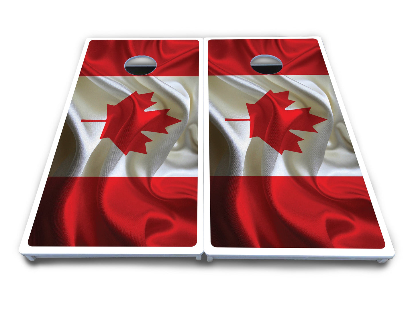 Wavy Canadian Flag Cornhole Boards - All Weather Series