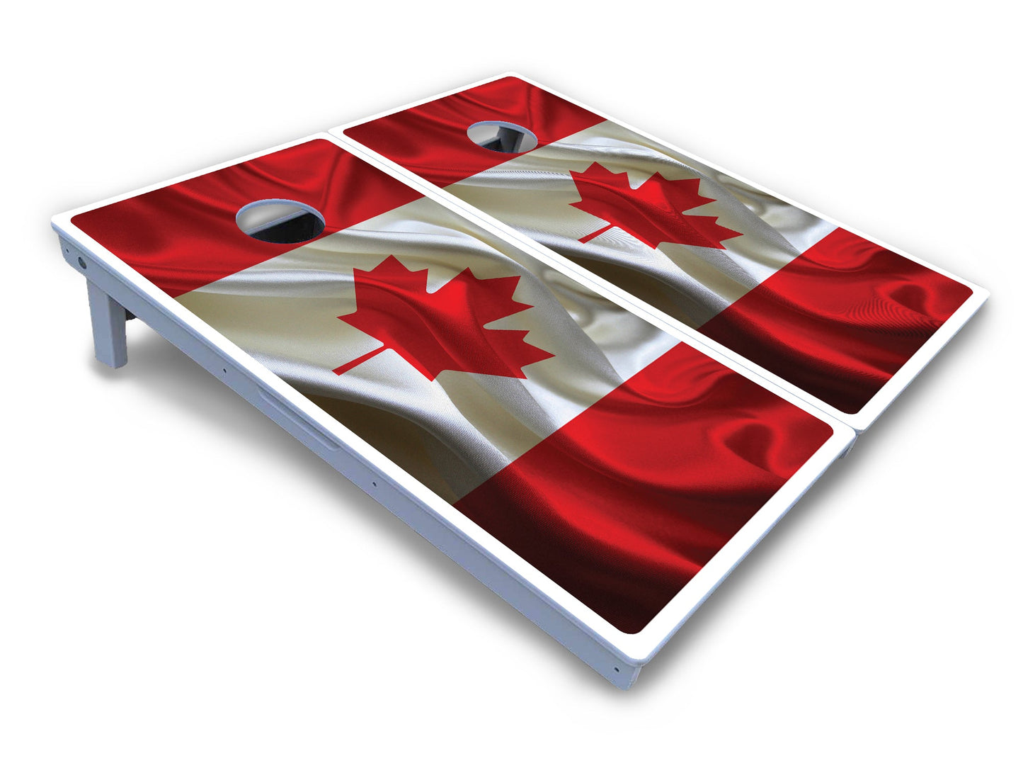 Wavy Canadian Flag Cornhole Boards - All Weather Series