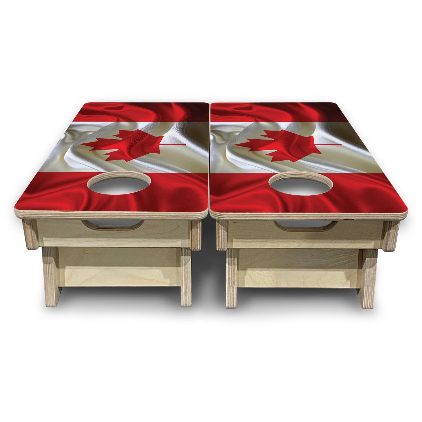 Mini Cornhole Boards - Wavy Canadian Flag