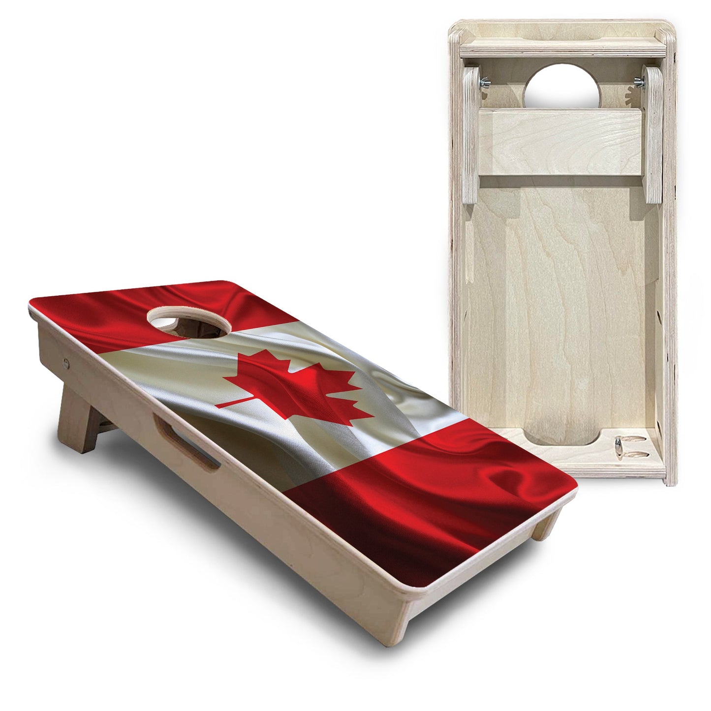 Mini Cornhole Boards - Wavy Canadian Flag