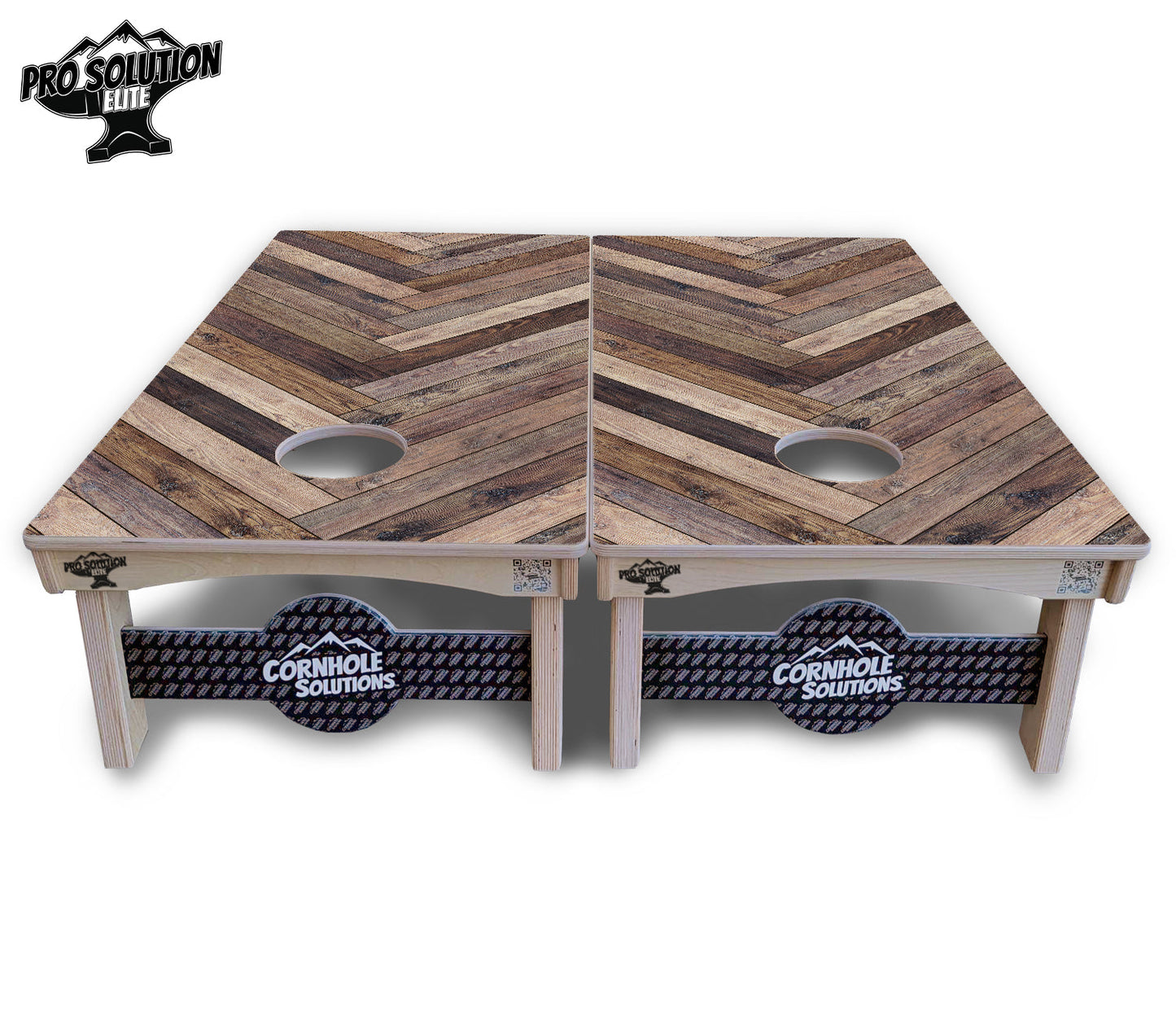 Herringbone Cornhole Boards - Pro Solution Elite Series