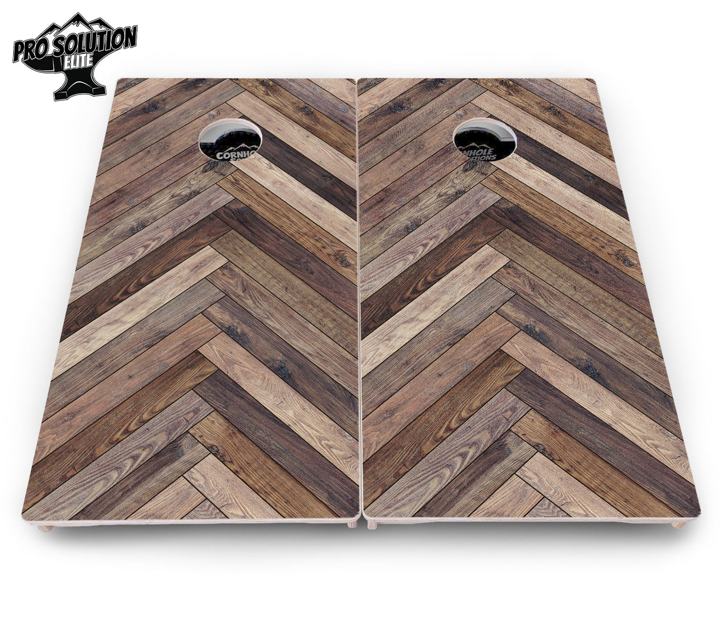 Herringbone Cornhole Boards - Pro Solution Elite Series
