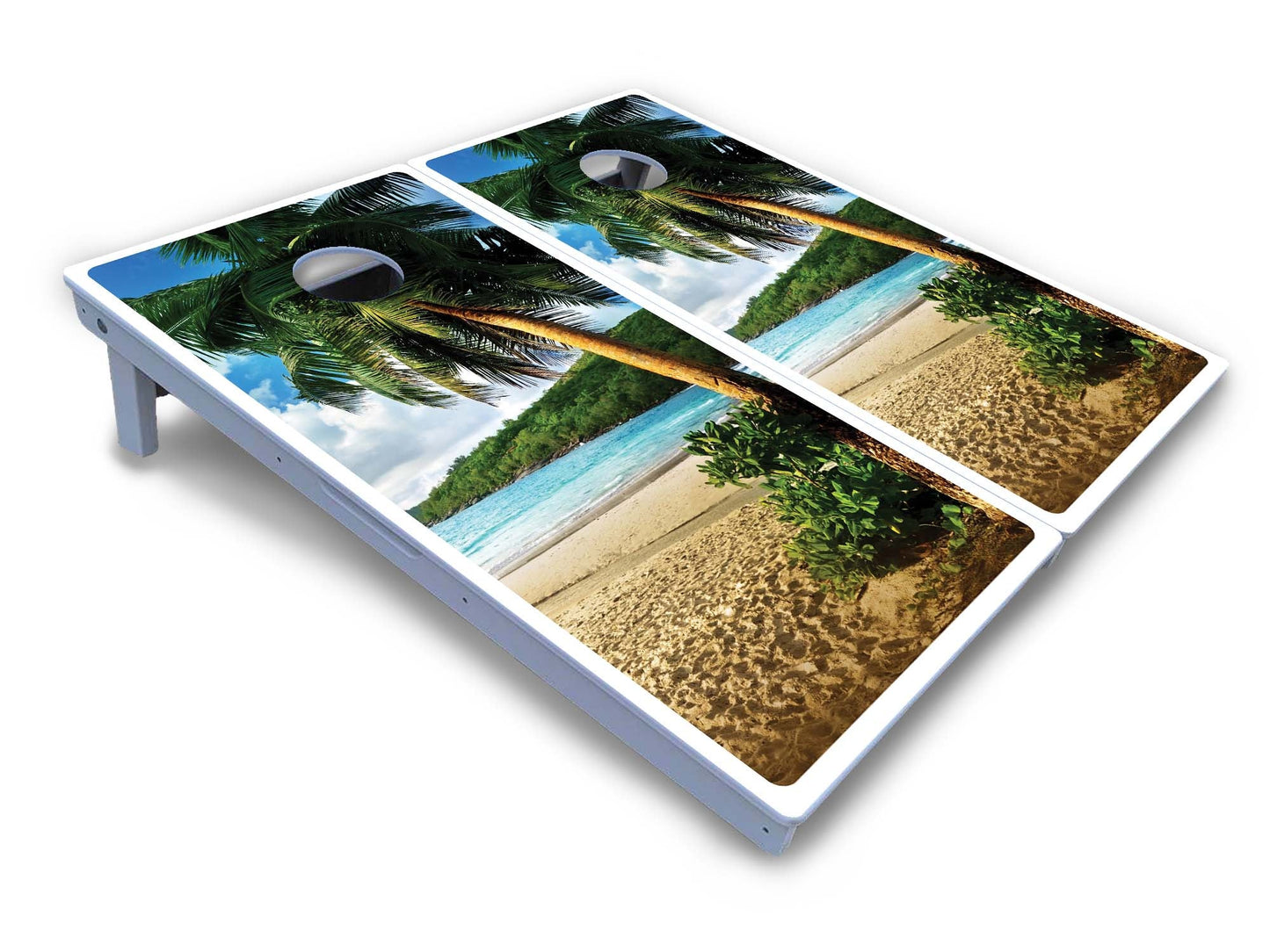 Beach Scene Cornhole Boards - All Weather Series