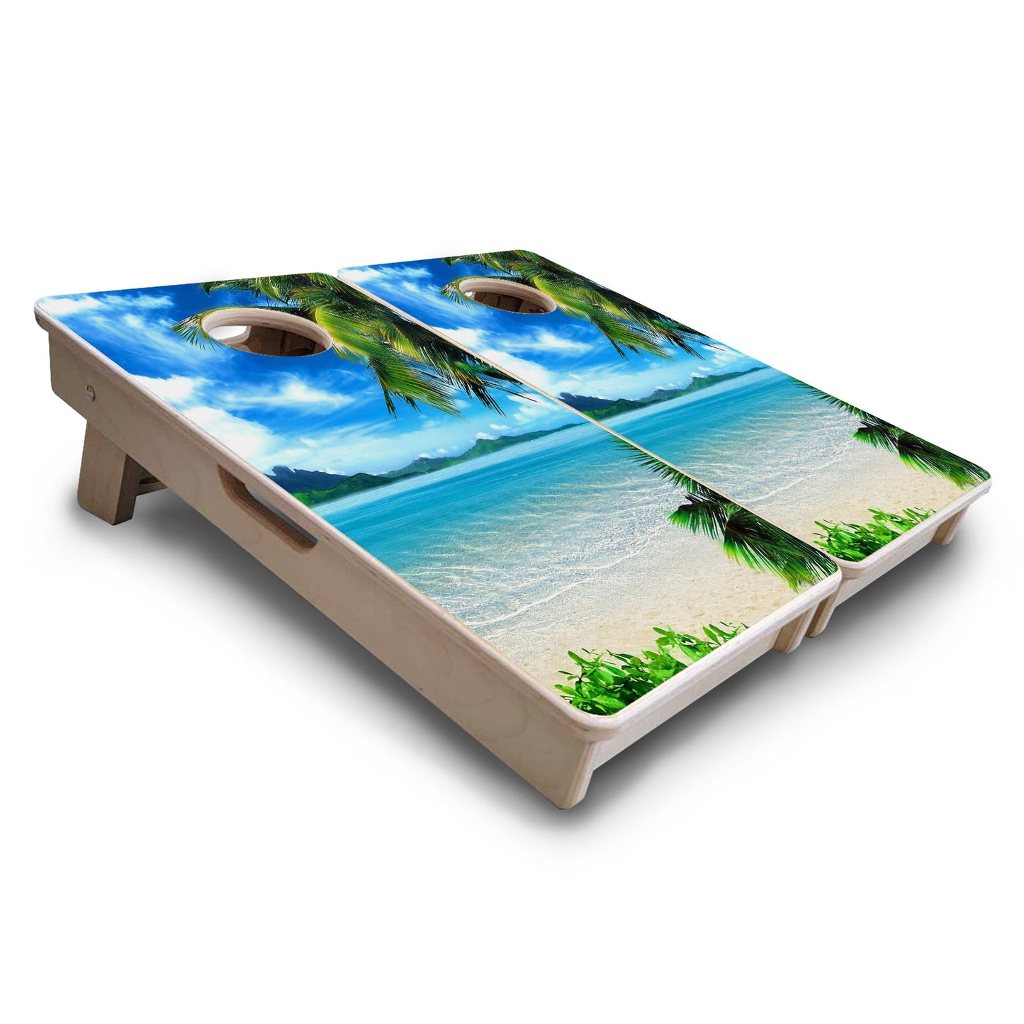 Beach Mountain Scene - Mini or Vacation Size Cornhole Boards