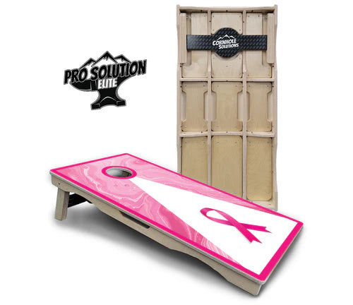 Cornhole Boards - Pro Solution Elite Series - Cancer Awareness