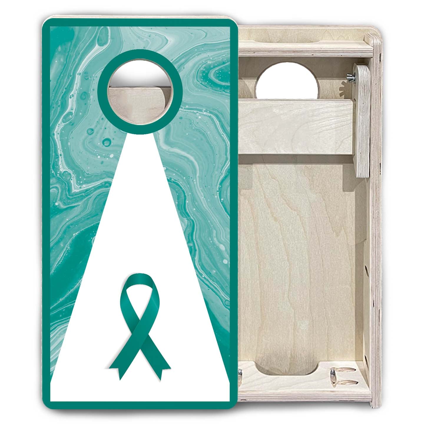 Cancer Awareness - Mini or Vacation Size Cornhole Boards
