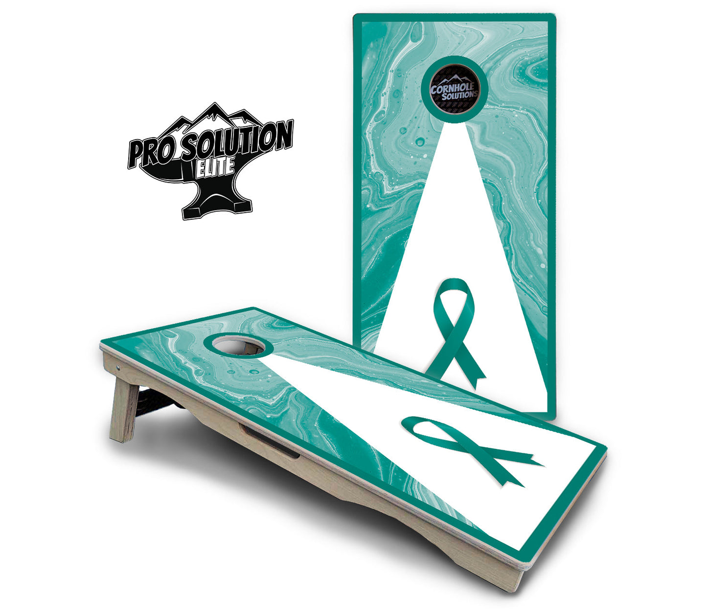 Cancer Awareness Cornhole Boards - Pro Solution Elite Series