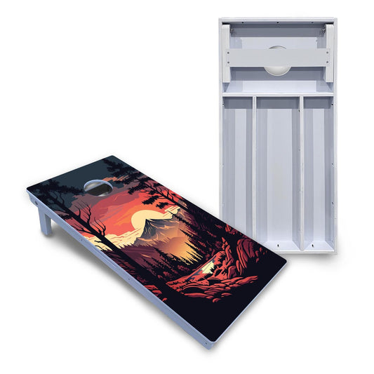 Mountain Sunset Cornhole Boards - All Weather Series