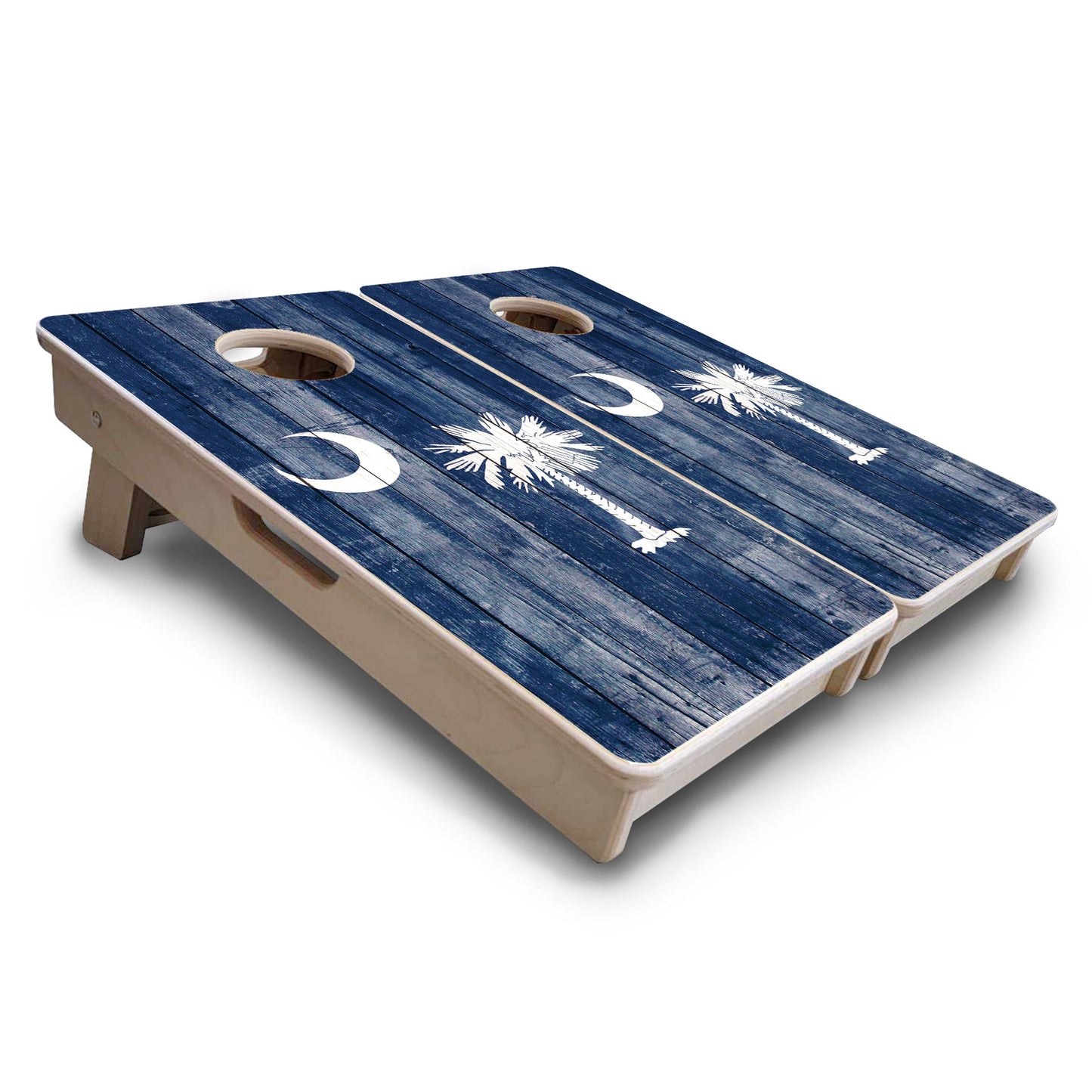 South Carolina Distressed Flag - Mini or Vacation Size Cornhole Boards