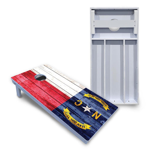 North Carolina State Flag Cornhole Boards - All Weather Series