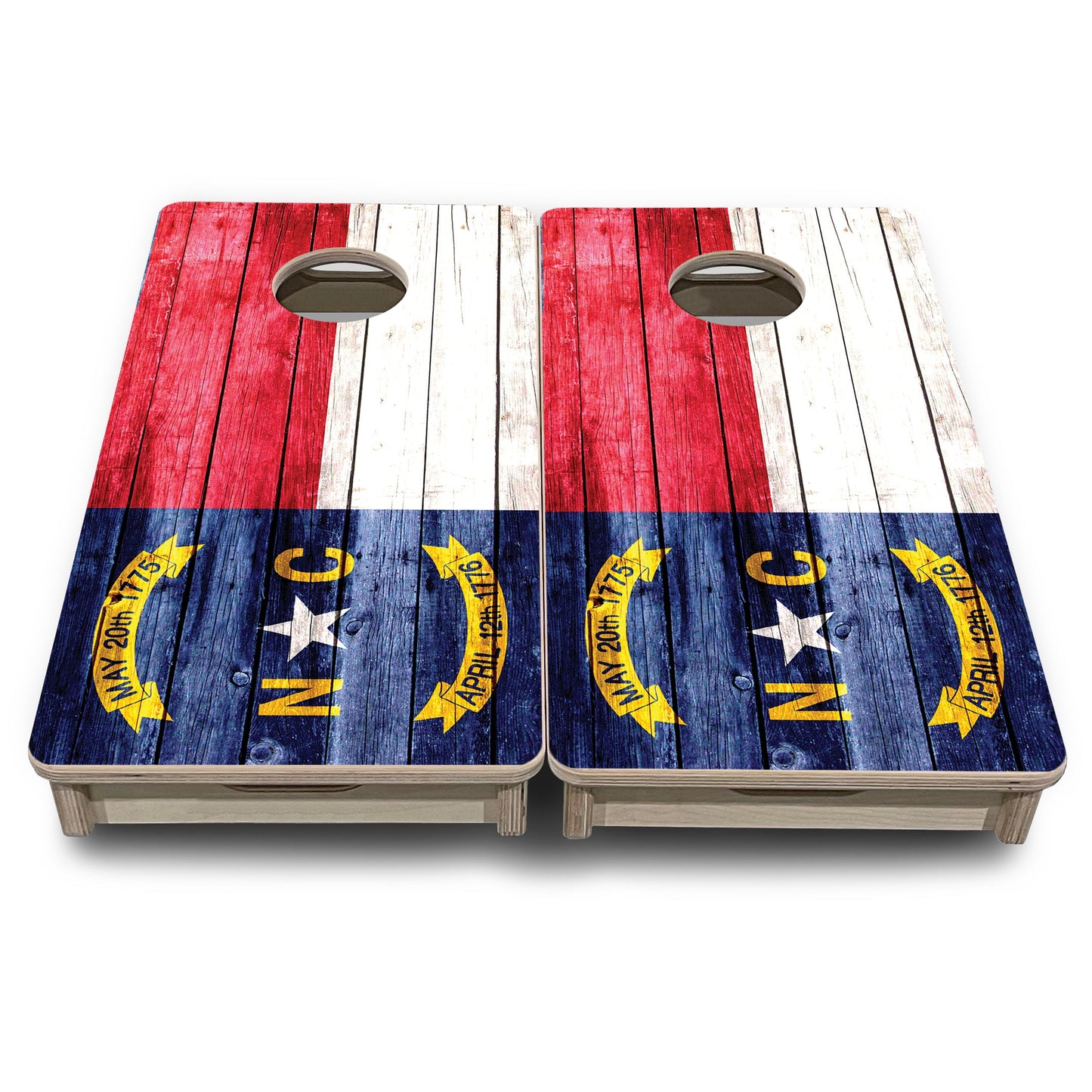 North Carolina State Flag - Mini or Vacation Size Cornhole Boards