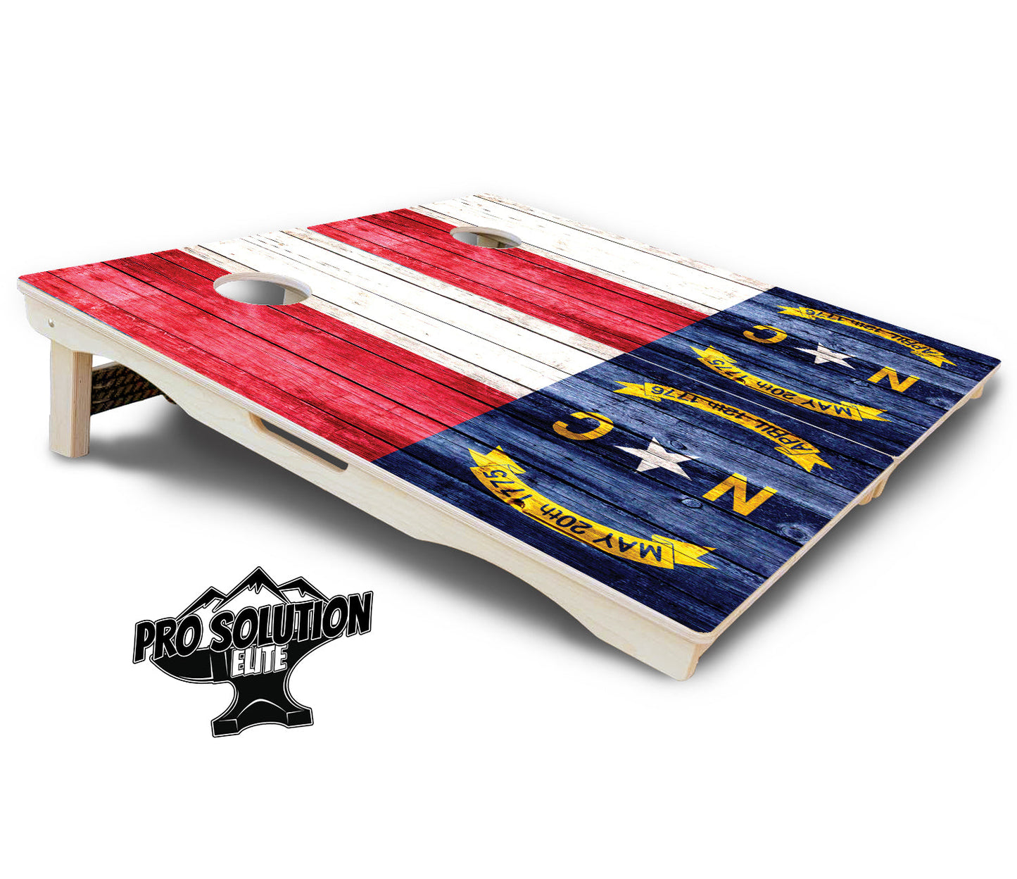 North Carolina State Flag Cornhole Boards - Pro Solution Elite Series