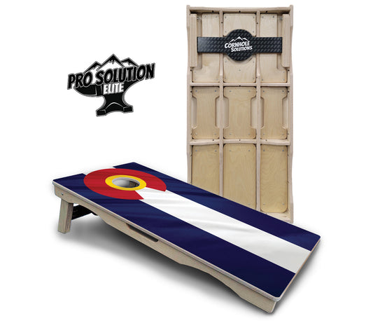 Colorful Colorado Flag Cornhole Boards - Pro Solution Elite Series