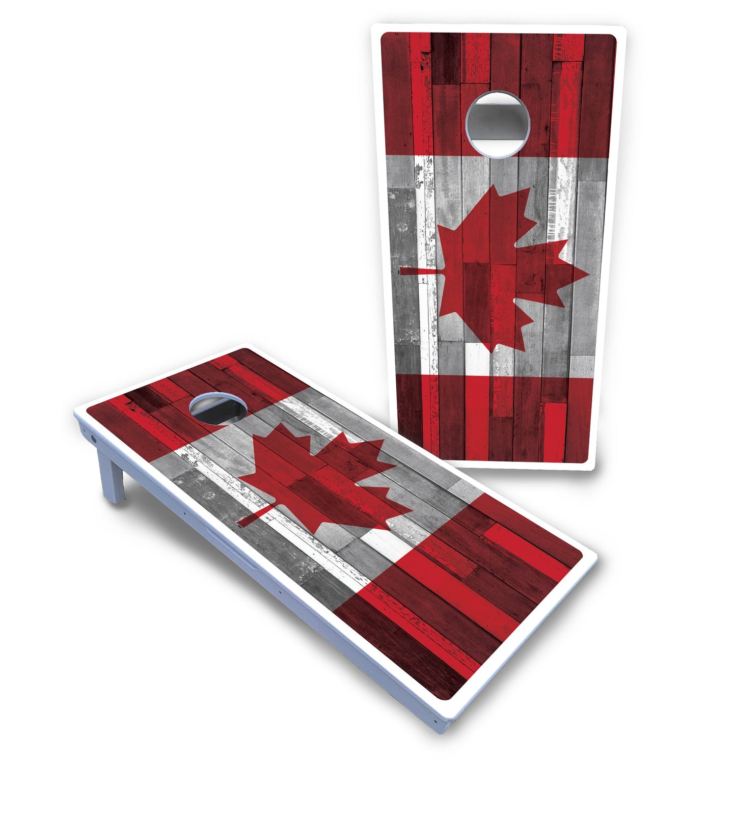 USA / Canada / Union Jack Plank Flag Cornhole Boards - All Weather Series