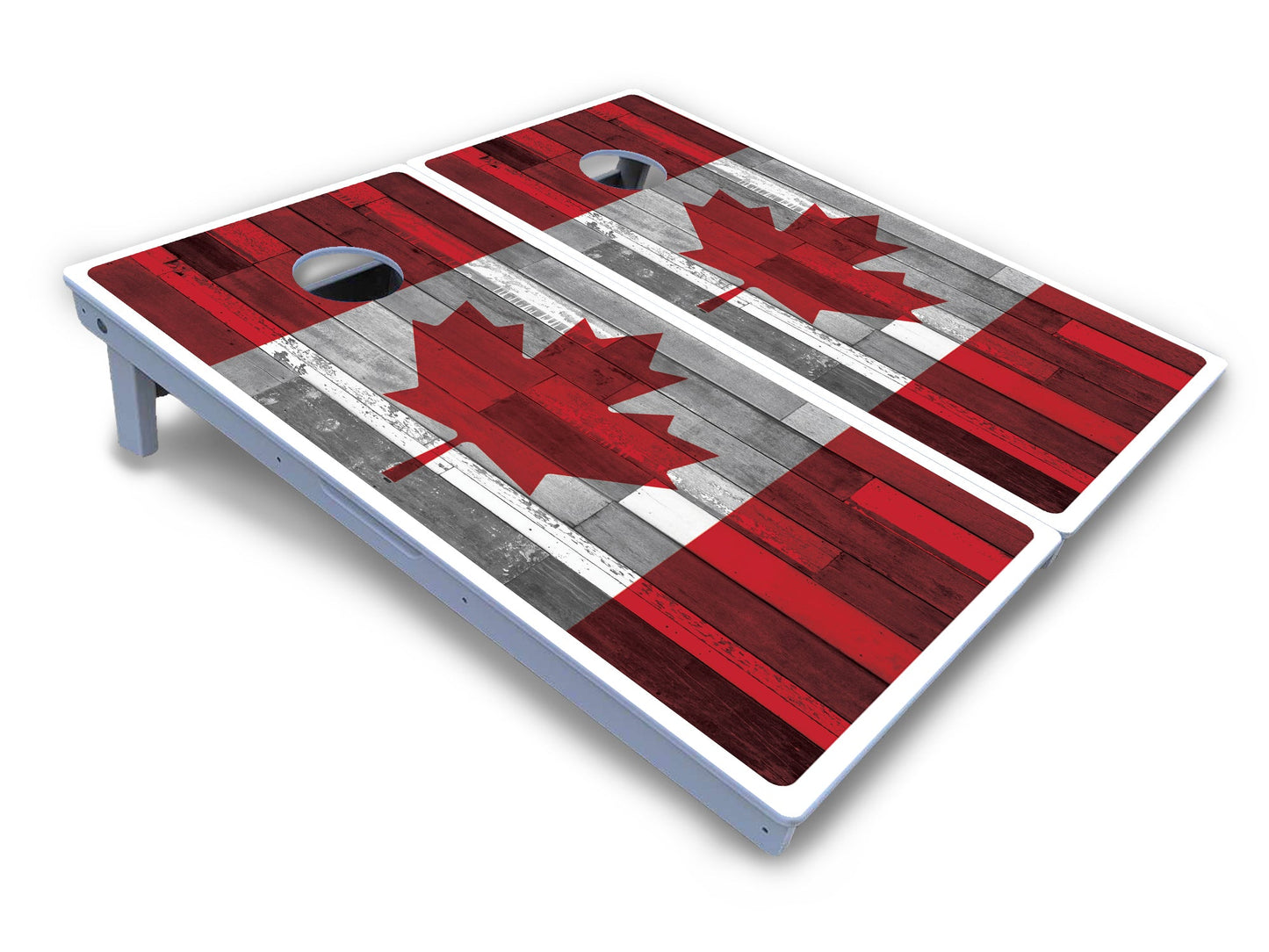 USA / Canada / Union Jack Plank Flag Cornhole Boards - All Weather Series