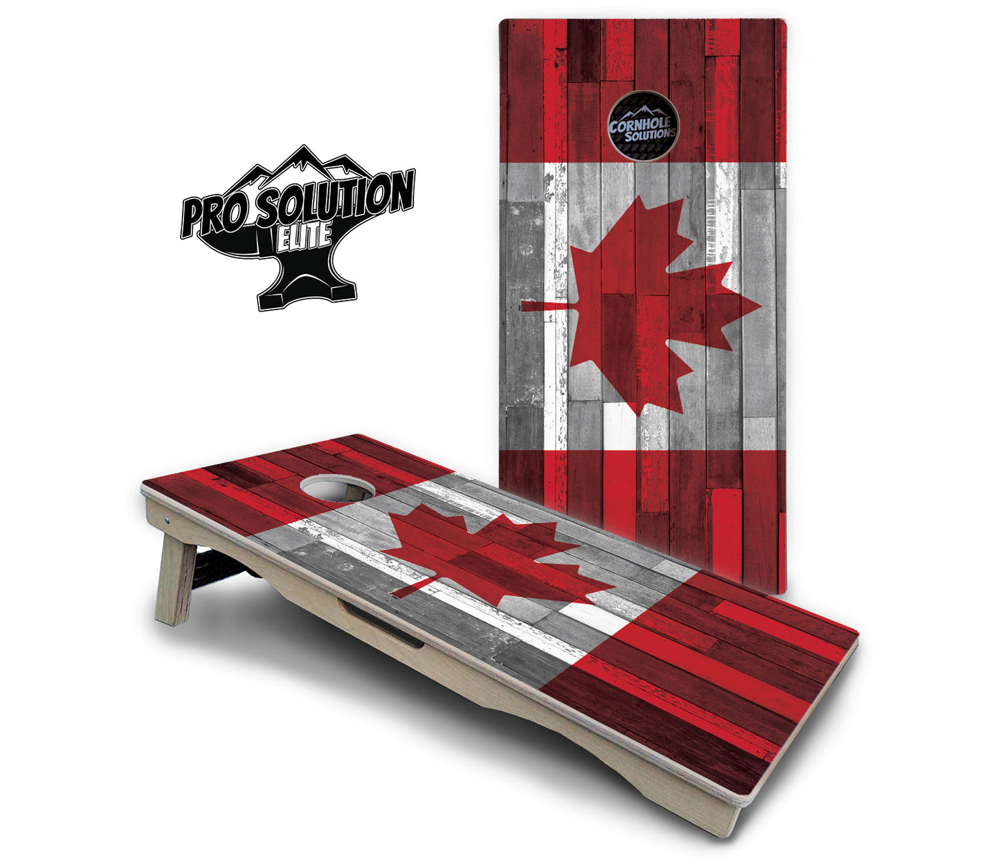 USA / Canada / Union Jack Plank Flag Cornhole Boards - Pro Solution Elite Series